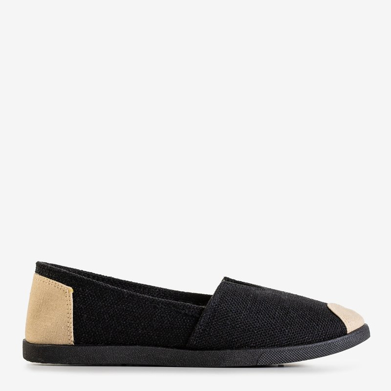 Női fekete espadrilles Mirlenace - Lábbeli