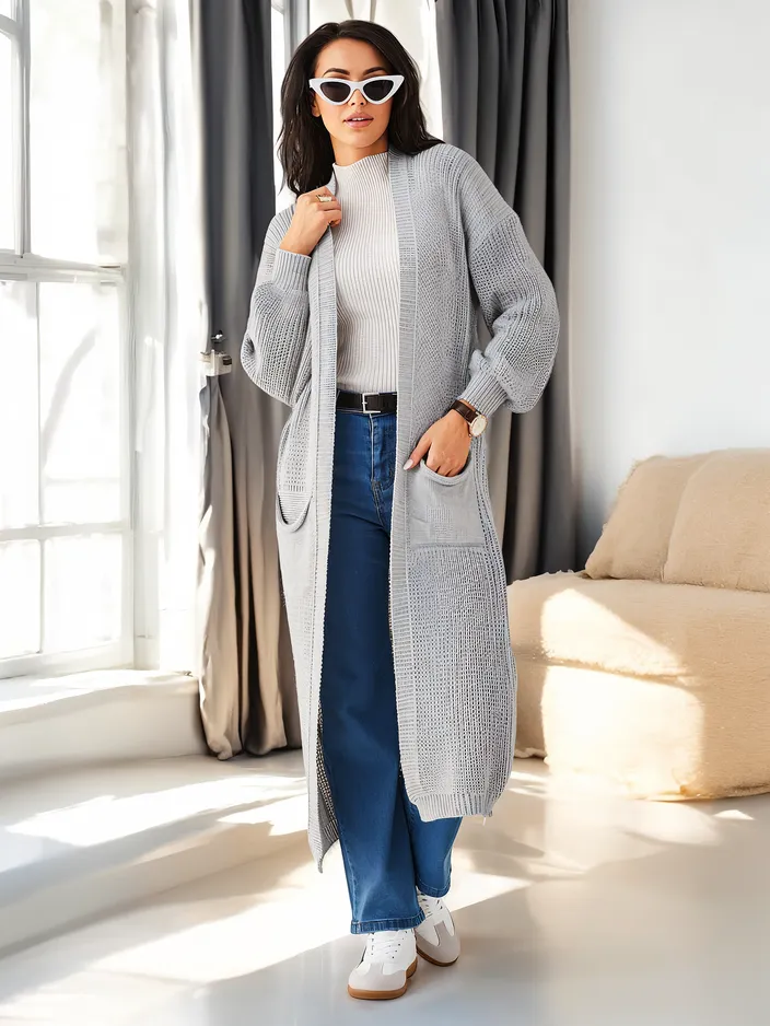 Royalfashion Akril kötött női kardigán