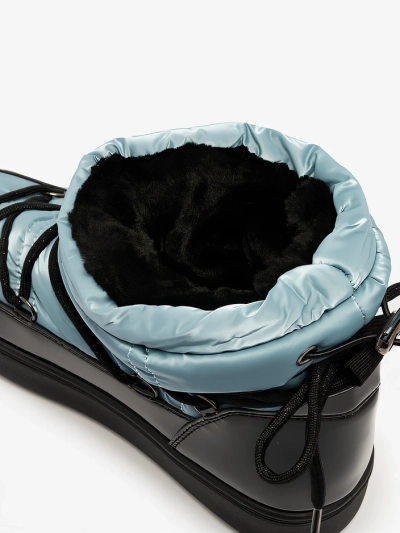 Royalfashion Női csúszós csizma a'la hócsizma kék színben Vevnose