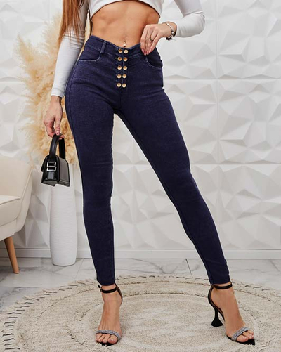 Royalfashion Női teggings nadrág díszgombokkal