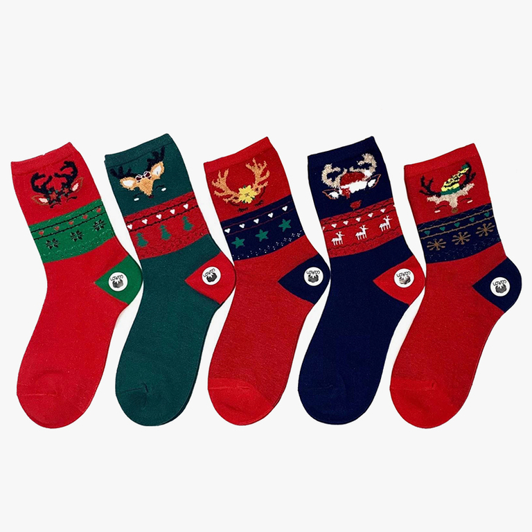 Női karácsonyi zokni 5 / csomag - Fehérnemű