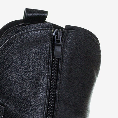 Czarne botki damskie typu kowbojki Laia - Obuwie