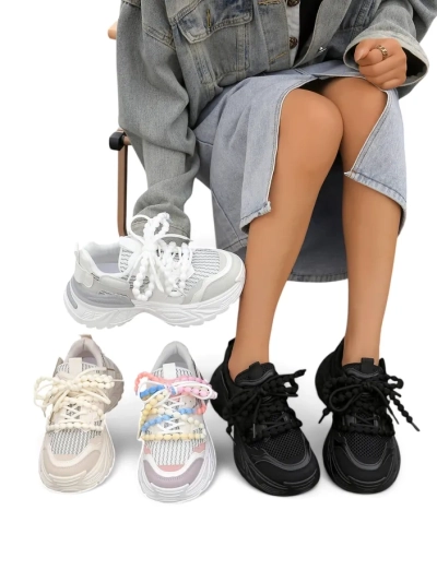 Royalfashion Női sportos sneakers vastag talpon Loness