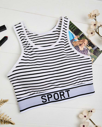 Royalfashion női csíkos sportmelltartó