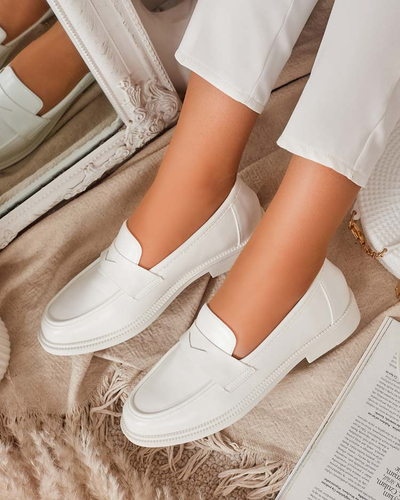 Fehér női mokaszin öko bőrből Zibom- Footwear