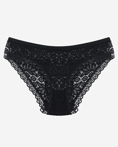 Fekete egyszínű csipkebugyi nőknek - Fehérnemű