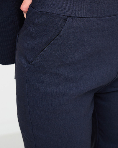 Tengerészkék női szigetelt treggings PLUS SIZE - Ruházat