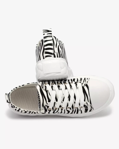 Royalfashion Fekete-fehér női platform tornacipő Atredika