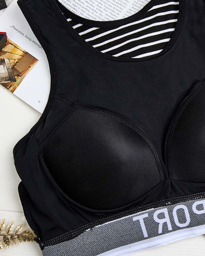 Royalfashion női csíkos sportmelltartó