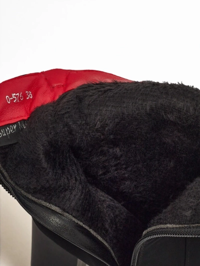 Női bokacsizma eco bőr matt vastag sarkú Nivarelle