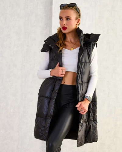 Royalfashion Hosszú női mellény varrással