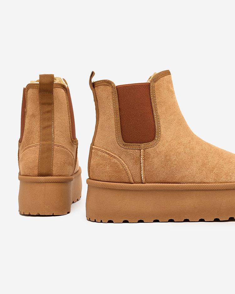 Royalfashion Barna női platformos hócsizma Stiellsia