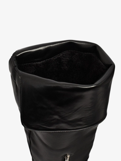 Denivra női térd fölötti eco bőr csizma