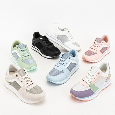 OUTLET Bézs színű női sportcipő csillámmal Berilan - Lábbeli