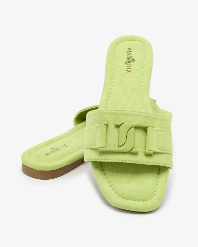 Royalfashion Neonzöld női flip-flopok csattal Rydr