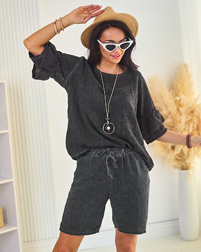 Royalfashion Pamut és vászon nyári női szett