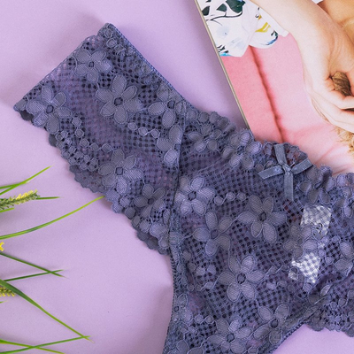 Női lila csipke tanga - Fehérnemű