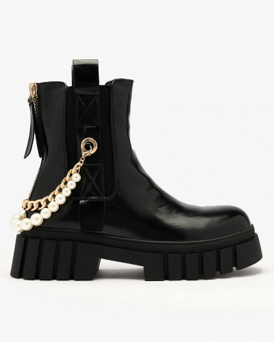 Royalfashion Fekete női csizma Zifosca