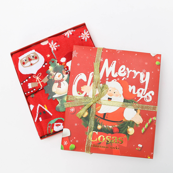 Karácsonyi zokni 4 db/csomag dobozban - Fehérnemű