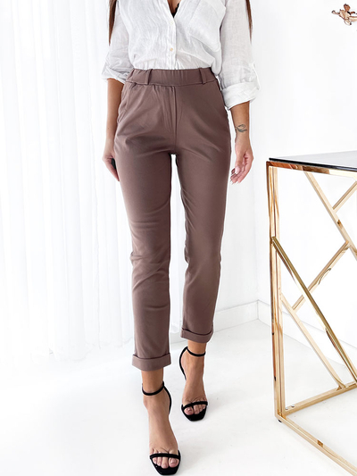 Royalfashion Világosbarna női treggings