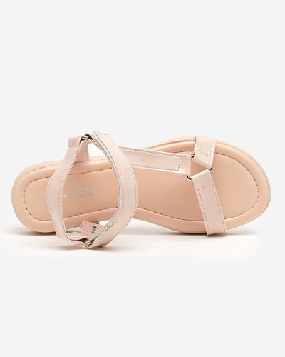 OUTLET Bézs színű női lapos szandál Hereris - Lábbeli