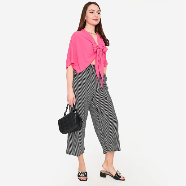 Sötét rózsaszín női rövid köpeny - Ruházat