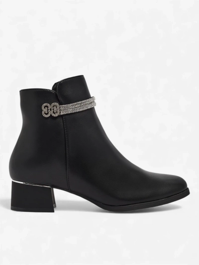 Qurette női strasszos bokacsizma