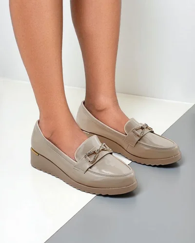 Royalfashion Női mokaszin alacsony sarokkal Leffo