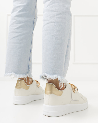 Krémszínű női bebújós sportcipő Derera - Lábbeli