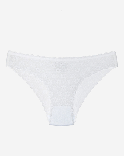 Női fehér varrás nélküli csipkebugyi - fehérnemű