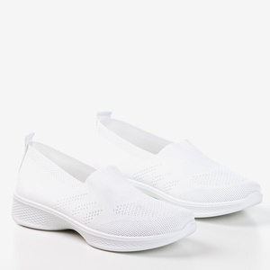 Białe damskie tenisówki slip-on Rigila - Obuwie