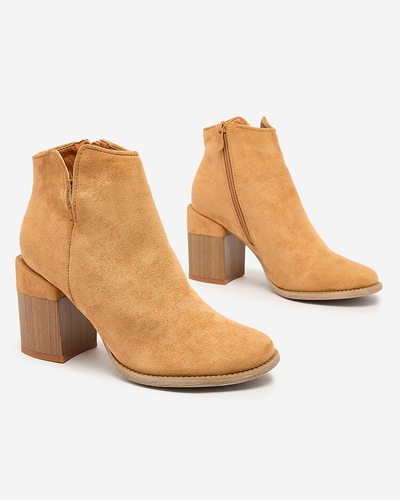 Royalfashion Camel női Teascir tűsarkú csizma