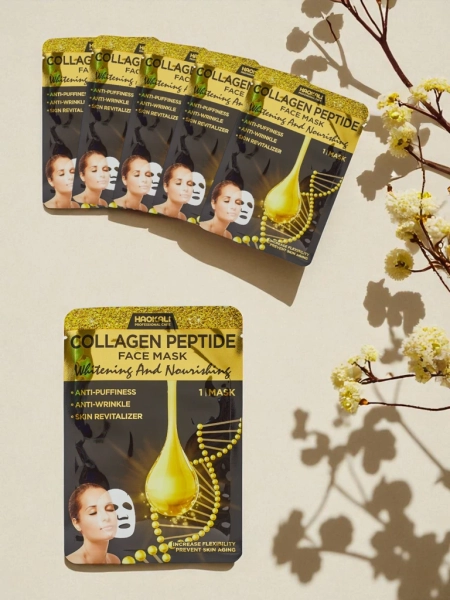 Aurora Collagenus Peptide Mask – Ragyogó Arcmaszk Haokali 10 db