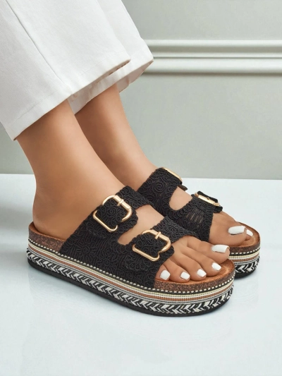 Royalfashion Női platform szandál csatokkal CorkStyle