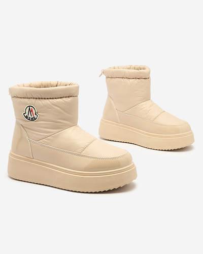 Royalfashion Női csúszós hócsizma bézs színben Ademra