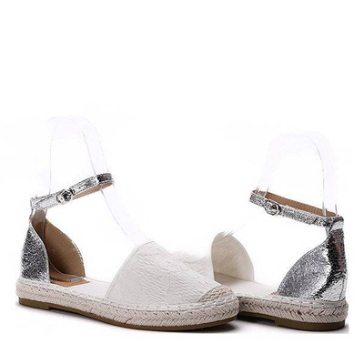 OUTLET Fehér és ezüst espadrillák Toren csattal - Cipők
