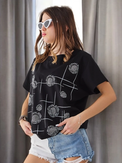 Royalfashion Női pamut póló nyomattal