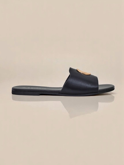 Royalfashion Női lapos talpú papucs Golden Slip