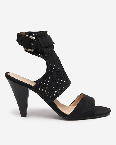 OUTLET Női áttört szandál oszlopon fekete Resov- Footwear