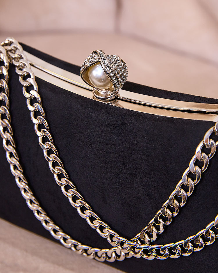 Royalfashion Fekete női kuplungtáska