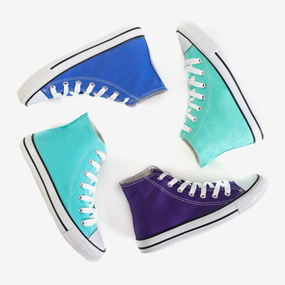 OUTLET Világoskék női magasszárú tornacipő Antonella - Lábbeli