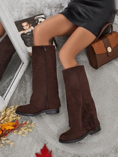 Női öko velúr csizma Ismara felsőrésszel