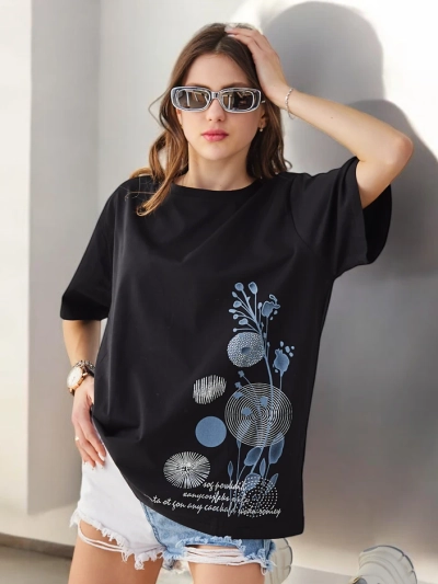Royalfashion Női Pamut Póló Nyomtatással