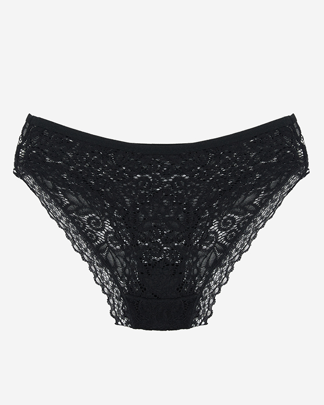 Fekete egyszínű csipkebugyi nőknek - Fehérnemű