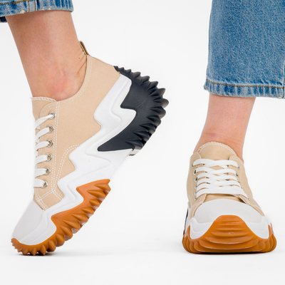 OUTLET Sport bézs női cipő a'la tornacipő Wenova - Lábbeli