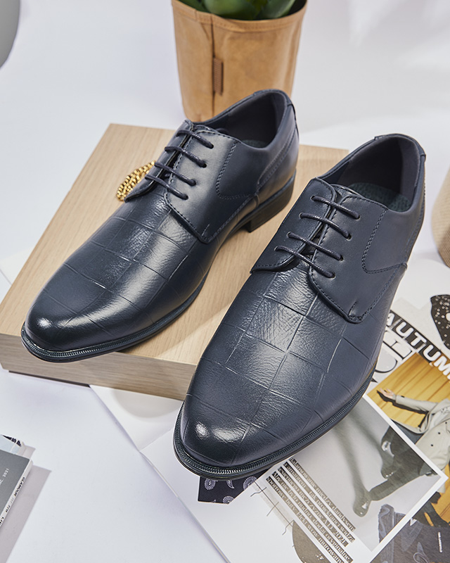 Tengerészkék elegáns férfi Elfobs félcipő- Lábbeli