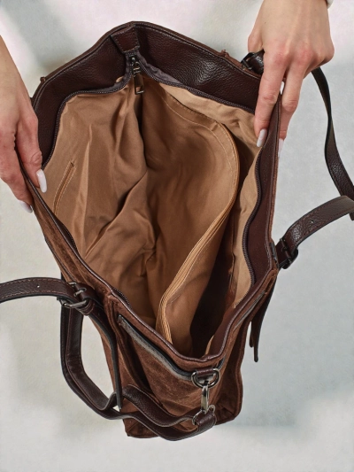 Daville női shopper táska öko-velúrbőrből