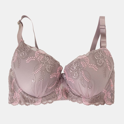 Lila párnázott melltartó csipkével - Fehérnemű