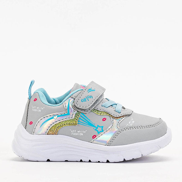 OUTLET Világosszürke lány sportcipő Jako- Footwear mintával