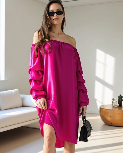 Royalfashion Simogatós női ruha spanyol stílusban, volánokkal